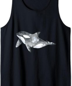 Orca whale fish motif, whale t-shirt print woman gift man Tank Top