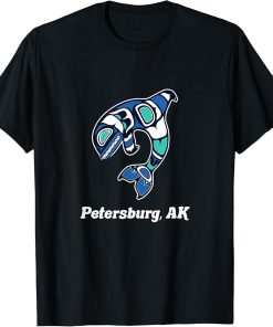 Petersburg AK Native American Tribal Orca Killer Whale T-Shirt