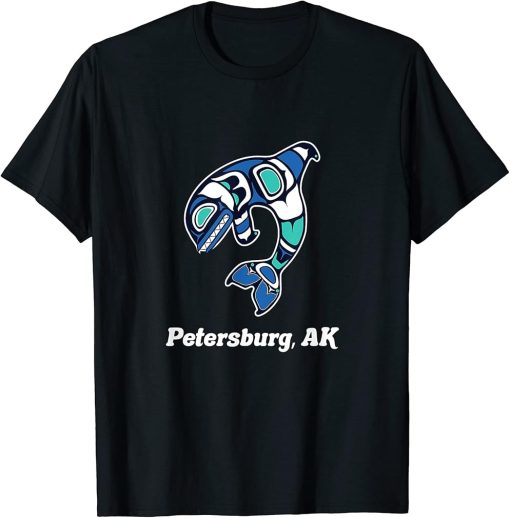 Petersburg AK Native American Tribal Orca Killer Whale T-Shirt