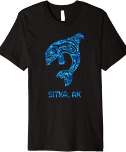 Blue Water Sitka Alaska SE Native American Orca Killer Whale Premium T-Shirt