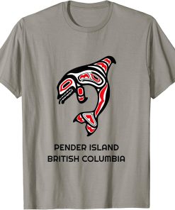 Pender Island British Columbia Native Fisherman Orca Whale T-Shirt