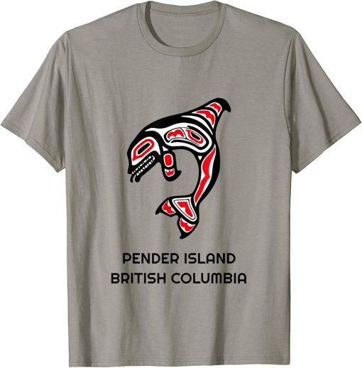 Pender Island British Columbia Native Fisherman Orca Whale T-Shirt