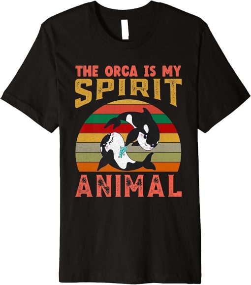 The Orca Is My Spirit Animal - Vintage Killer Whale Premium T-Shirt