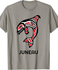 Juneau, Alaska Native American Indian Orca Killer Whales Art T-Shirt