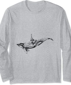 Orca Motif Whale Ocean Predator Animals Design Orcas Long Sleeve T-Shirt